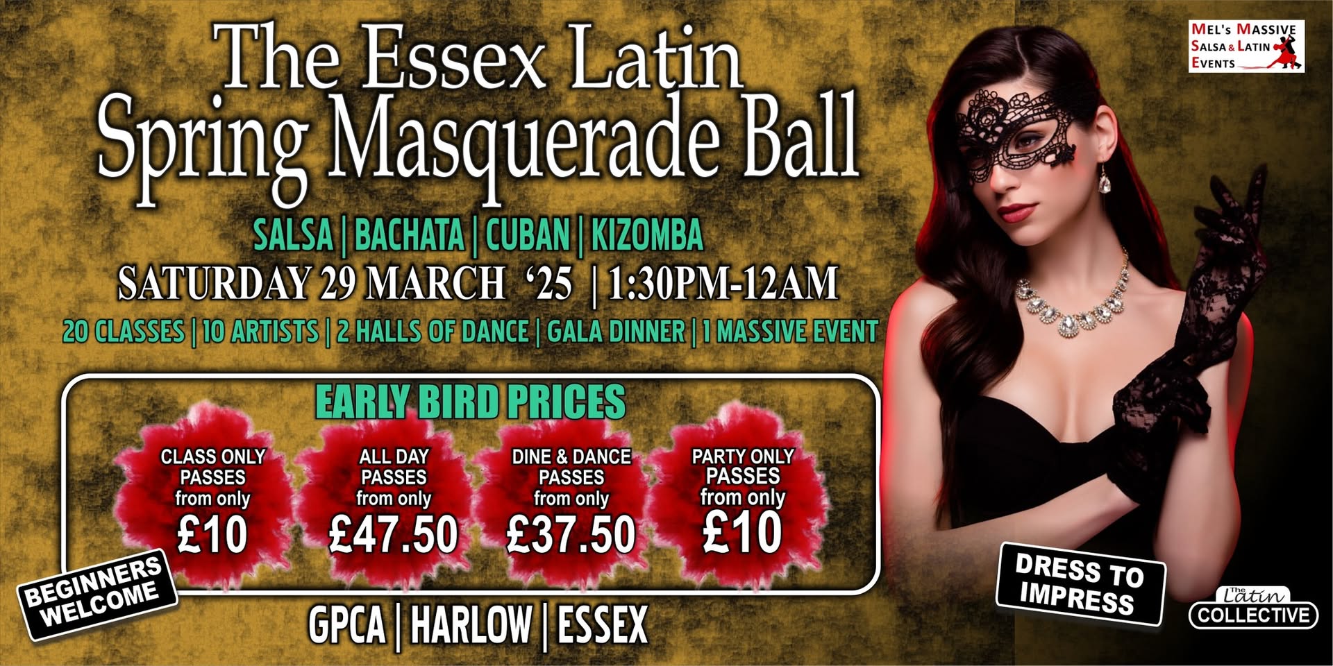 The ESSEX LATIN Spring Masquerade Ball - 29th March 2025