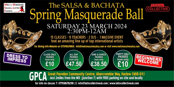 The SALSA & BACHATA Spring Masquerade Ball